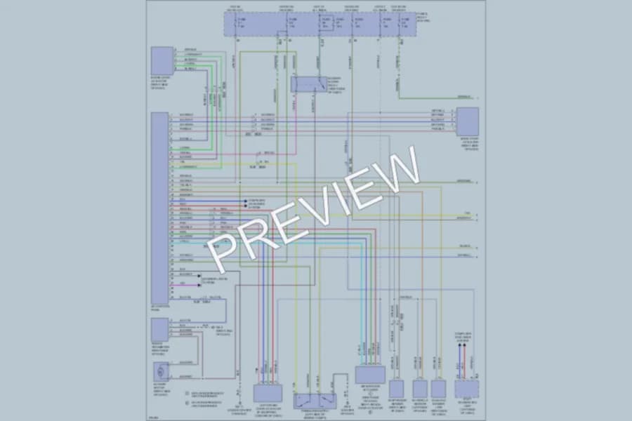 2012 Subaru 2.0L Eng Air Conditioning wiring diagram preview with protected circuit layout
