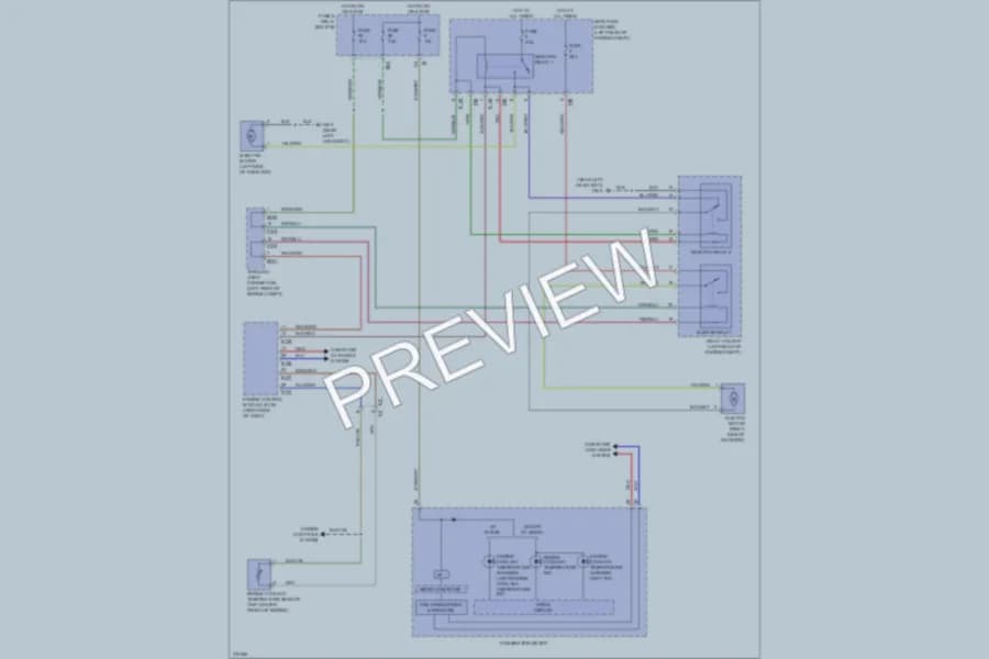 2012 Subaru 2.0L Eng Cooling Fan wiring diagram preview with protected circuit layout