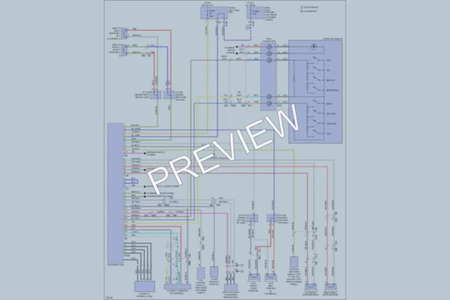 2012 Subaru 2.0L Eng Navigation wiring diagram preview with protected circuit layout