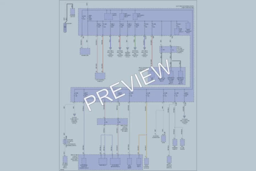 2012 Subaru 2.5L Eng Power Distribution wiring diagram preview with protected circuit layout