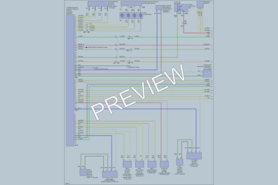 2012 Subaru 2.5L Eng Supplemental Restraints wiring diagram preview with protected circuit layout