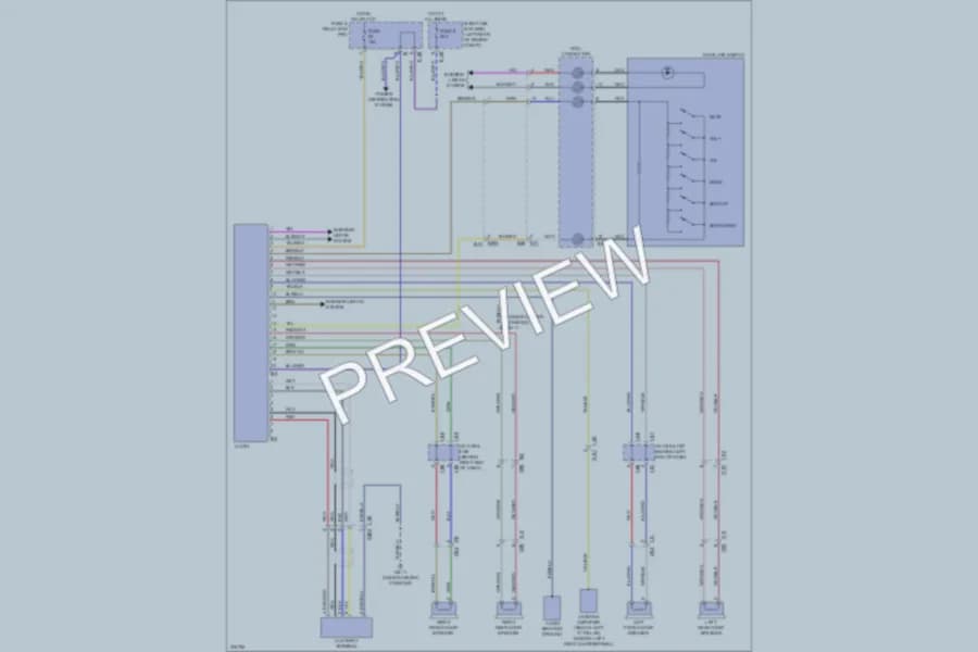 2012 Subaru 2.0L Eng Radio wiring diagram preview with protected circuit layout