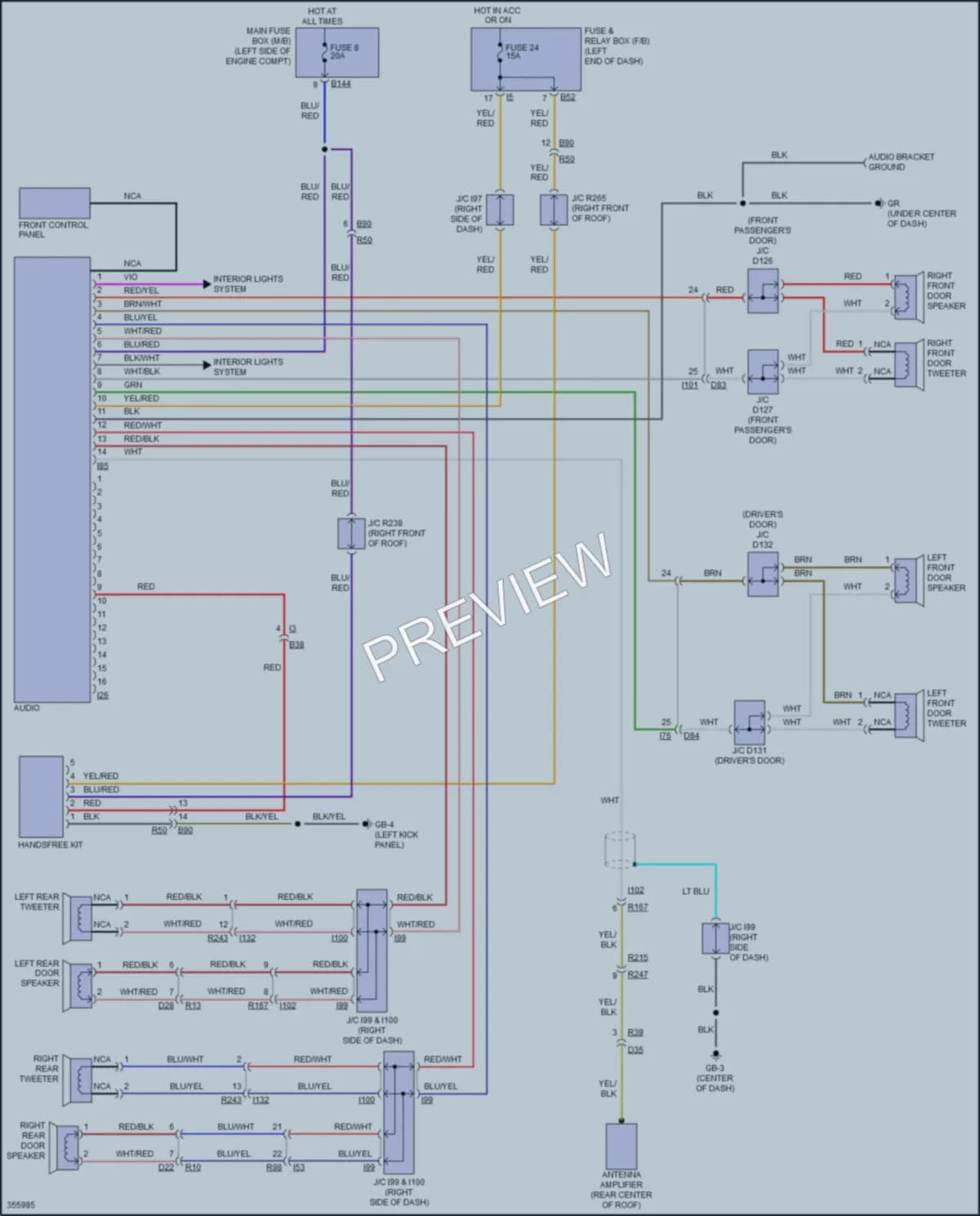 2012 Subaru Tribeca Radio wiring diagram preview