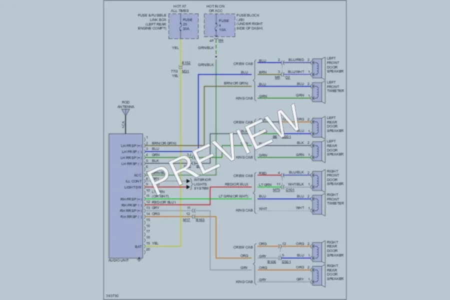 2012 Suzuki Equator Radio wiring diagram preview