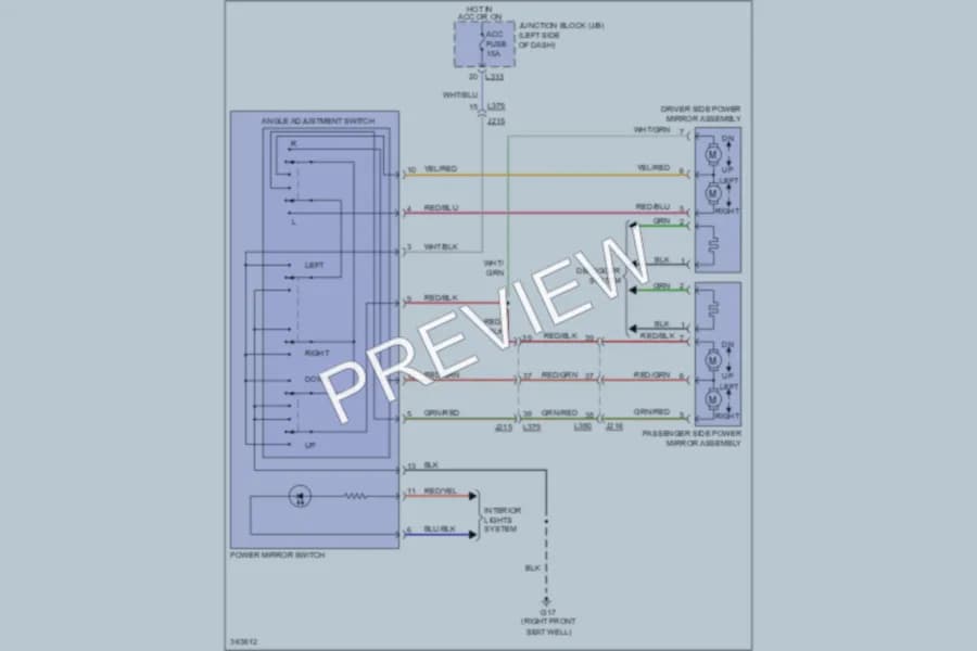 2012 Suzuki Kizashi Power Mirrors wiring diagram preview