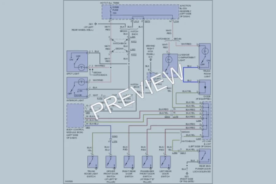 2012 Suzuki SX4 Interior Lights wiring diagram preview