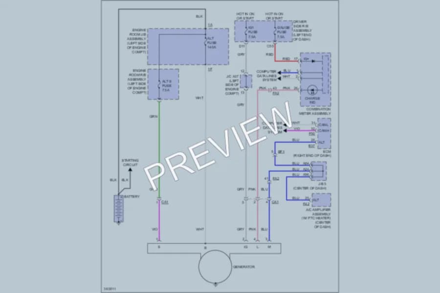 2012 Toyota 4Runner Starting Charging wiring diagram preview
