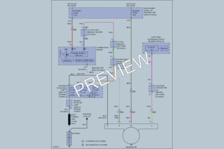 2012 Toyota Avalon Starting Charging wiring diagram preview