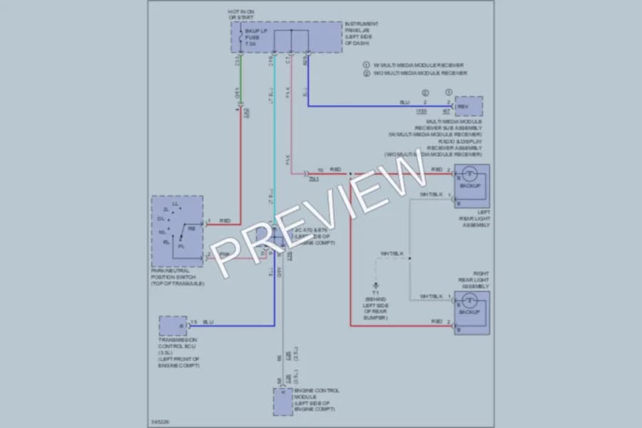2012 Toyota Camry Exterior Lights wiring diagram preview