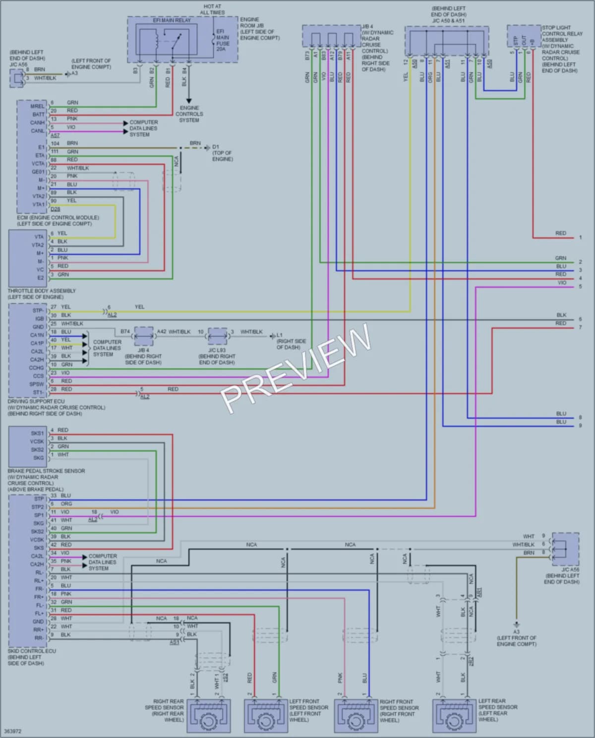 2012 Toyota PriusPlugin Cruise Control wiring diagram preview