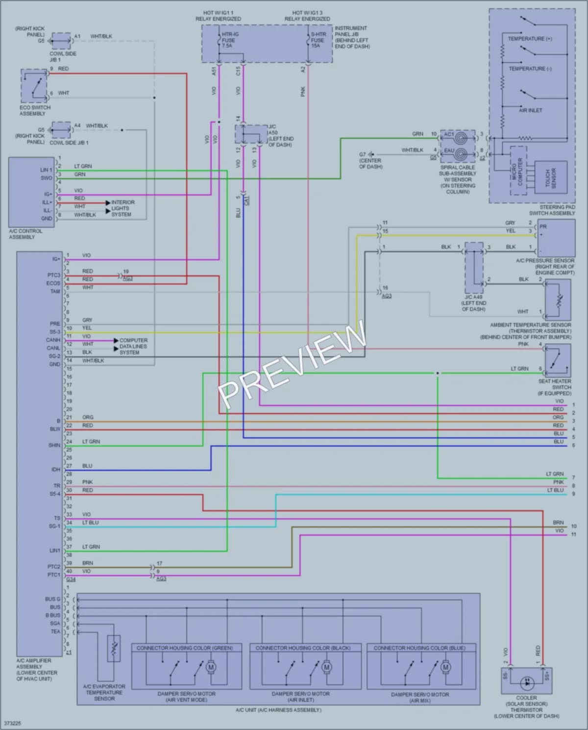 2012 Toyota Priusc Air Conditioning wiring diagram preview