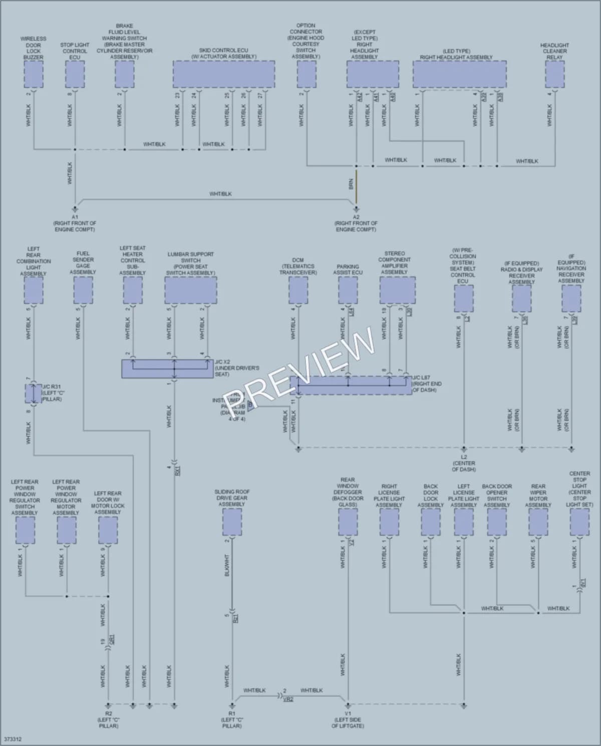2012 Toyota Priusv Ground Distribution wiring diagram preview