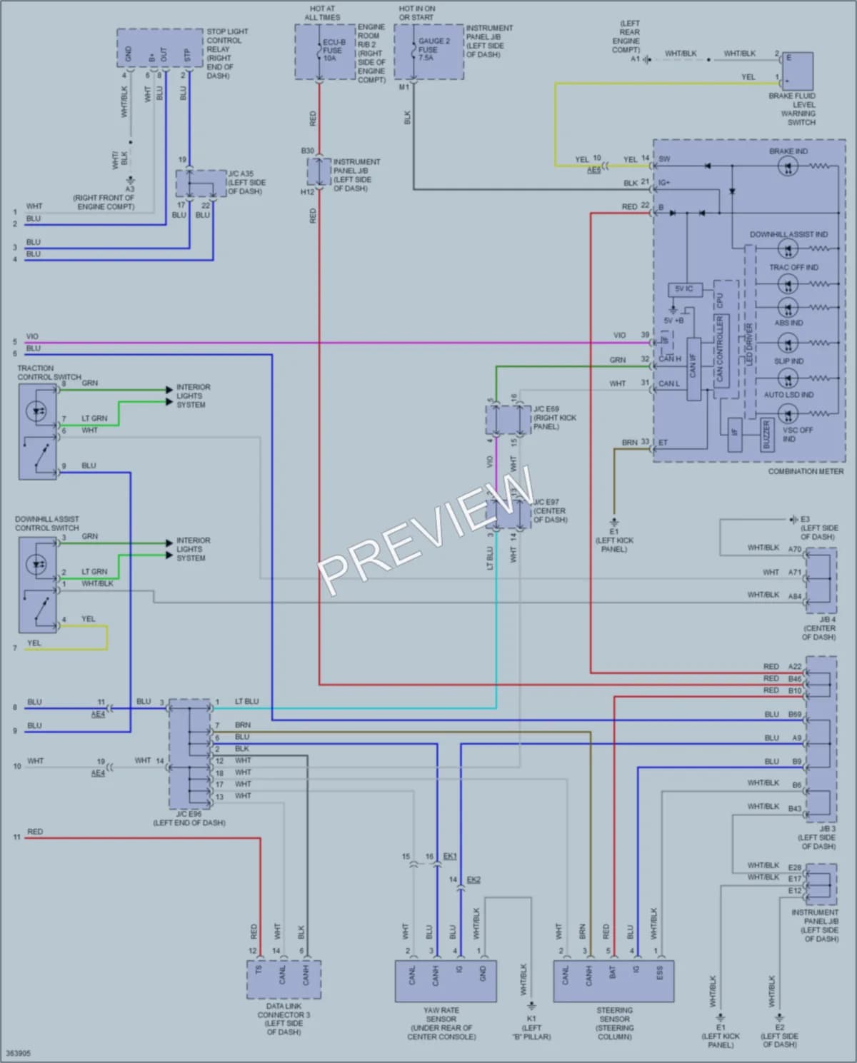 2012 Toyota RAV4 Anti Lock Brakes wiring diagram preview