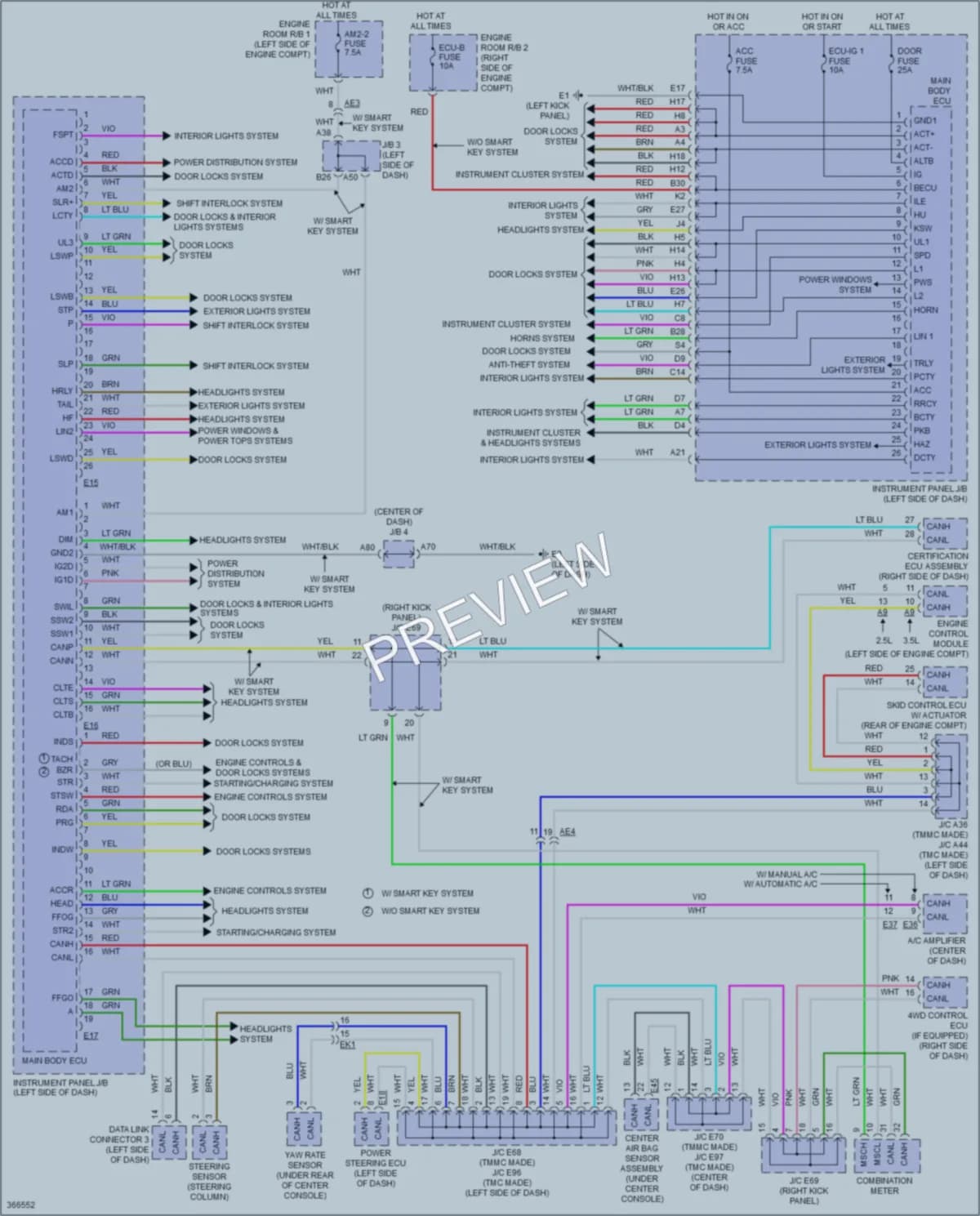2012 Toyota RAV4 Body Control Modules wiring diagram preview