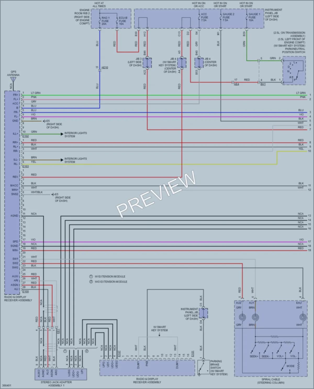2012 Toyota RAV4 Radio wiring diagram preview