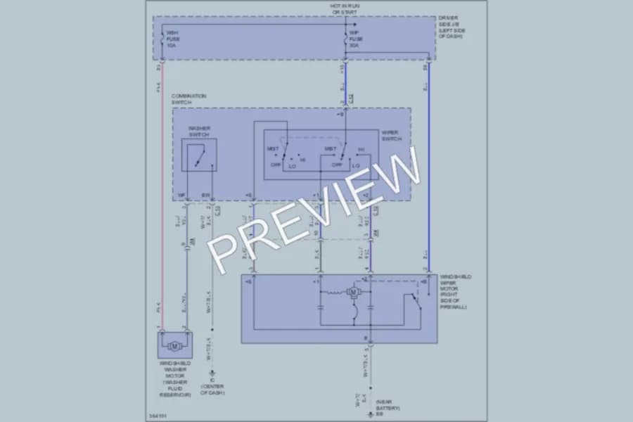2012 Toyota Tacoma Wiper Washer wiring diagram preview