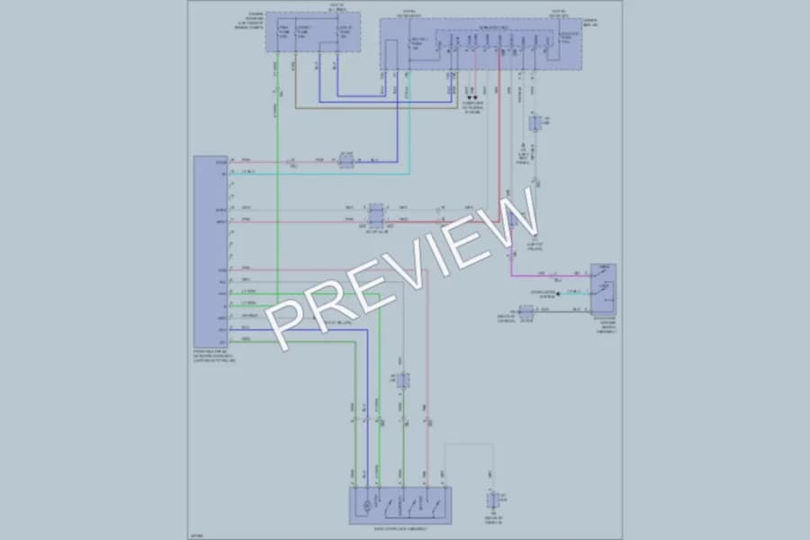 2012 Toyota Venza Trunk Tailgate Fuel Door wiring diagram preview