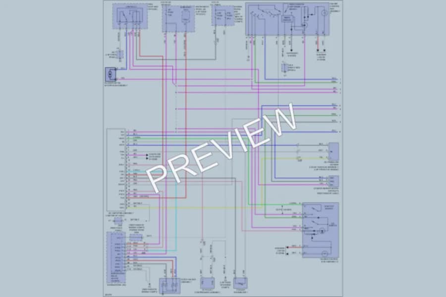 2012 Toyota Yaris Air Conditioning wiring diagram preview