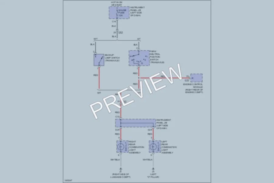 2012 Toyota Yaris Exterior Lights wiring diagram preview