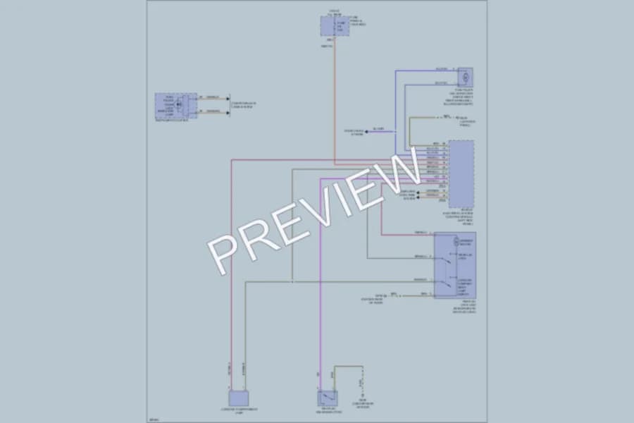 2012 Volkswagen Beetle Trunk Tailgate Fuel Door wiring diagram preview