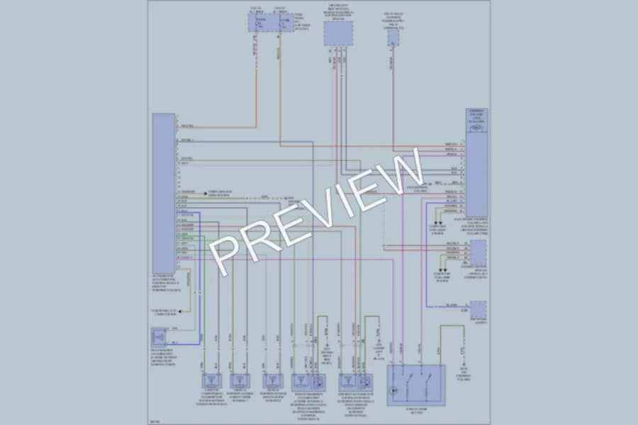 2012 Volkswagen 4D Sedan Anti Theft wiring diagram preview with protected circuit layout