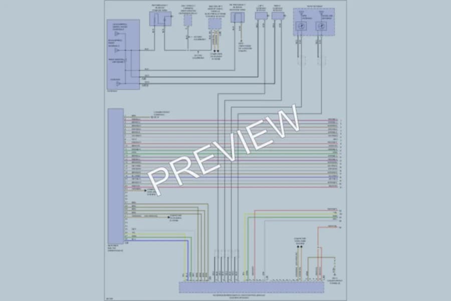 2012 Volkswagen 4D Sedan Navigation wiring diagram preview with protected circuit layout
