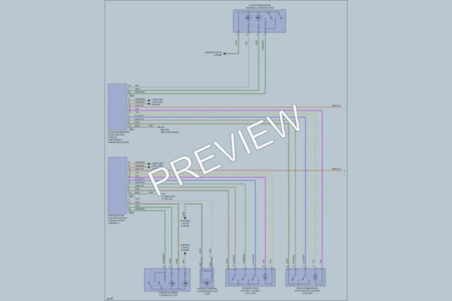2012 Volkswagen 4D Sedan Power Door Locks wiring diagram preview with protected circuit layout