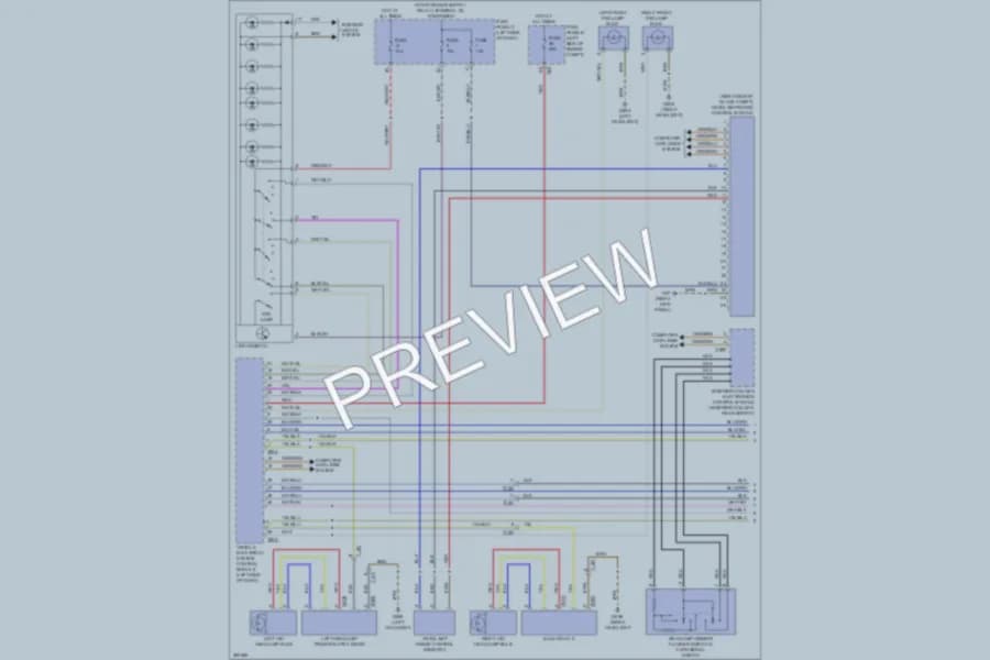 2012 Volkswagen 4D Wagon Headlights wiring diagram preview with protected circuit layout