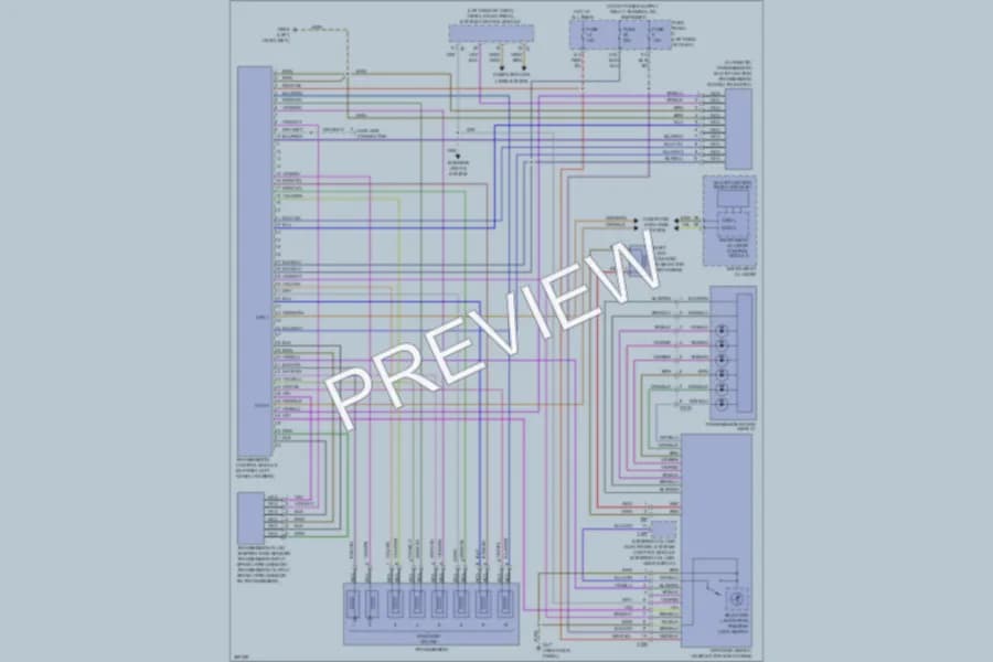 2012 Volkswagen 4D Wagon Transmission wiring diagram preview with protected circuit layout