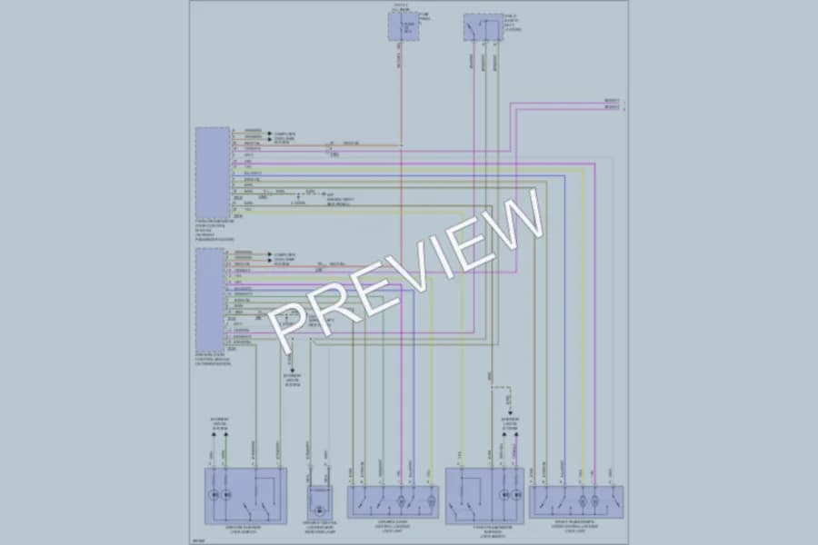 2012 Volkswagen GTI Power Door Locks wiring diagram preview