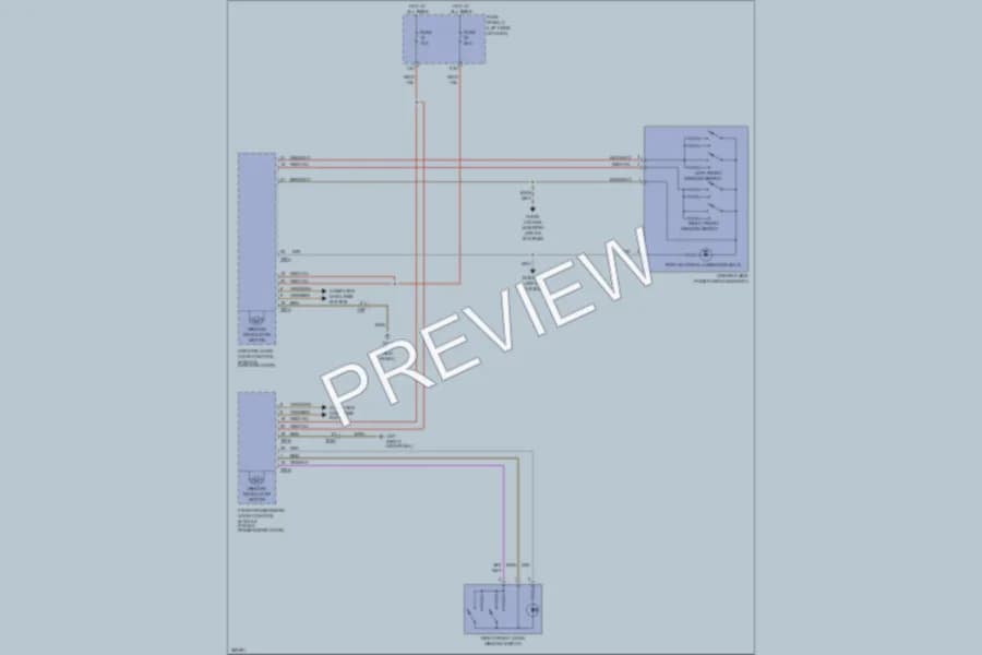 2012 Volkswagen GolfR Power Windows wiring diagram preview