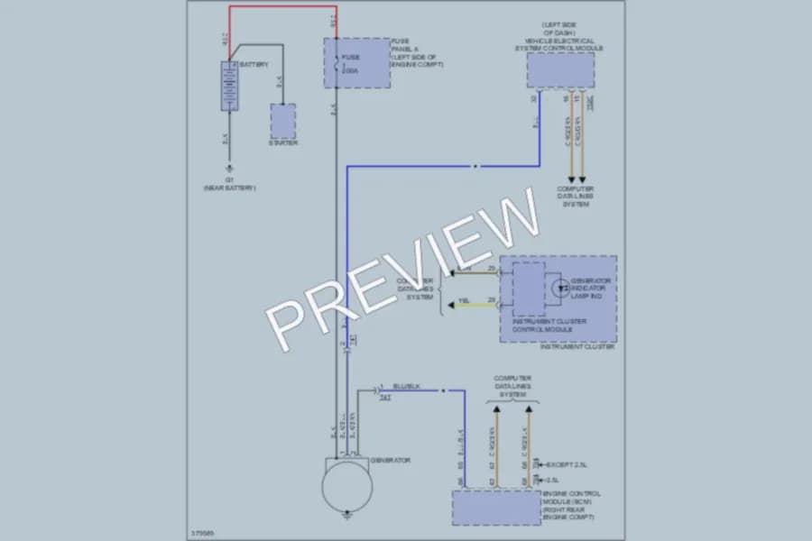 2012 Volkswagen GolfR Starting Charging wiring diagram preview