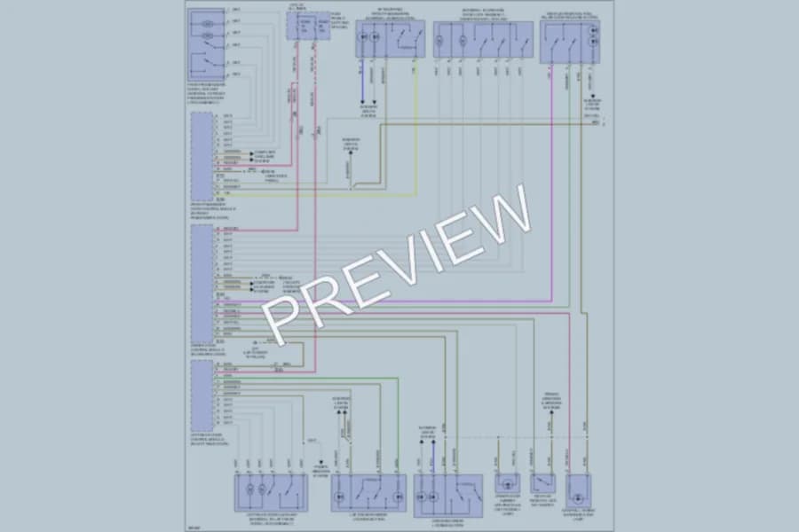 2012 Volkswagen PassatCC Power Door Locks wiring diagram preview
