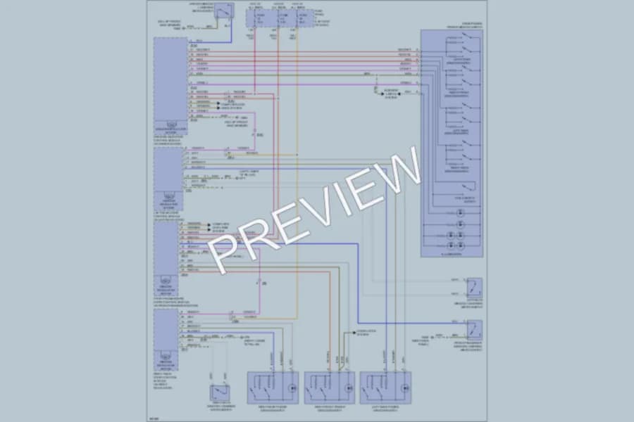 2012 Volkswagen PassatCC Power Windows wiring diagram preview