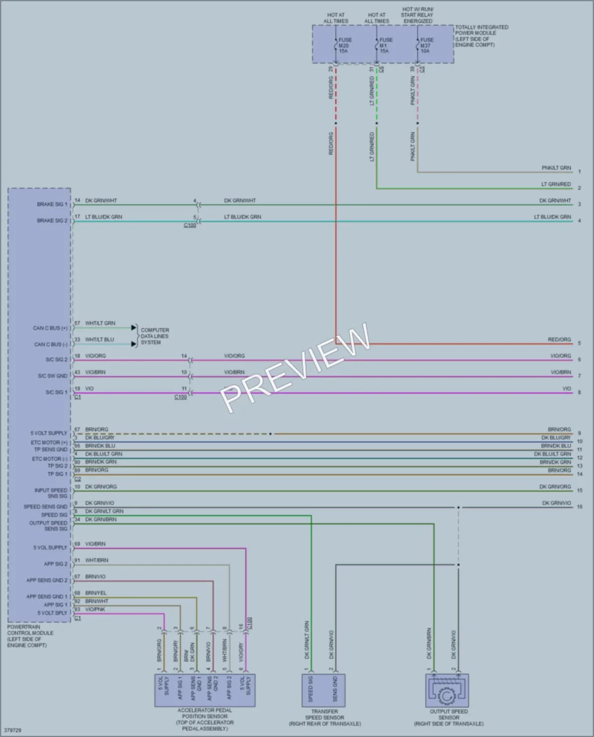 2012 Volkswagen Routan Cruise Control wiring diagram preview