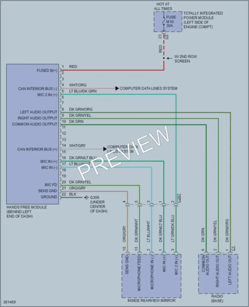 2012 Volkswagen Routan Radio wiring diagram preview