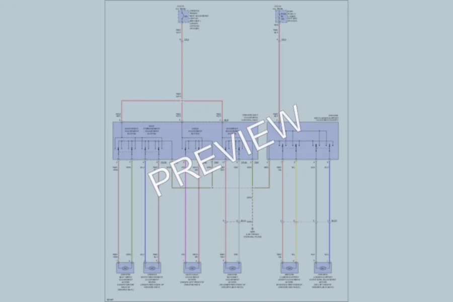 2012 Volkswagen Tiguan Power Seats wiring diagram preview