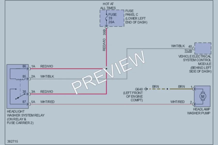 2012 Volkswagen Tiguan Wiper Washer wiring diagram preview