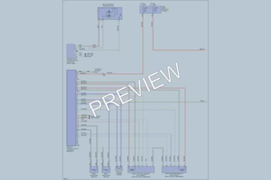 2012 Volkswagen Touareg Trunk Tailgate Fuel Door wiring diagram preview