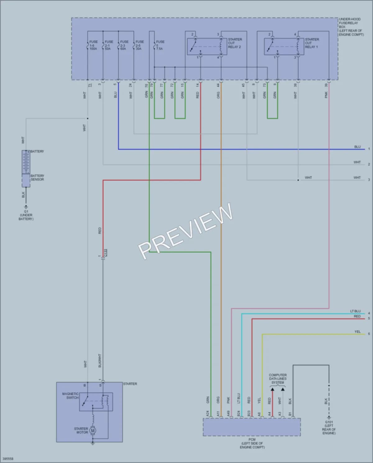 2013 Acura ILX Starting Charging wiring diagram preview