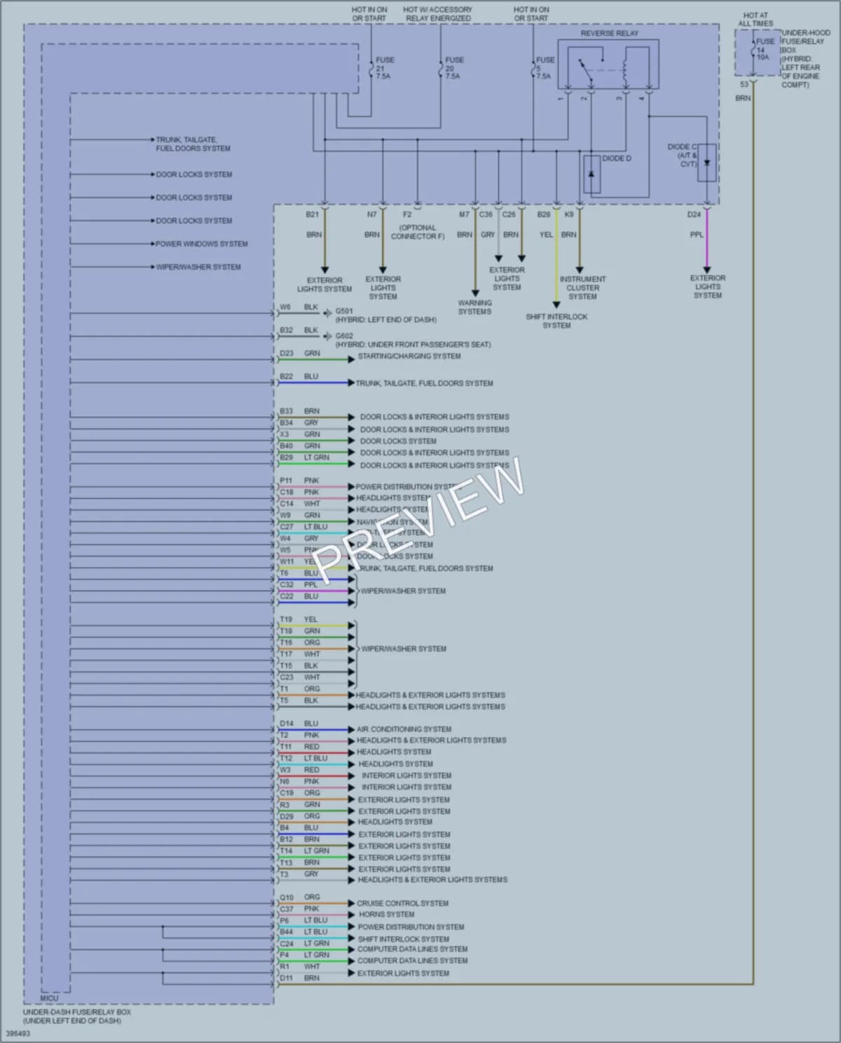 2013 Acura ILXHybrid Body Control Modules wiring diagram preview