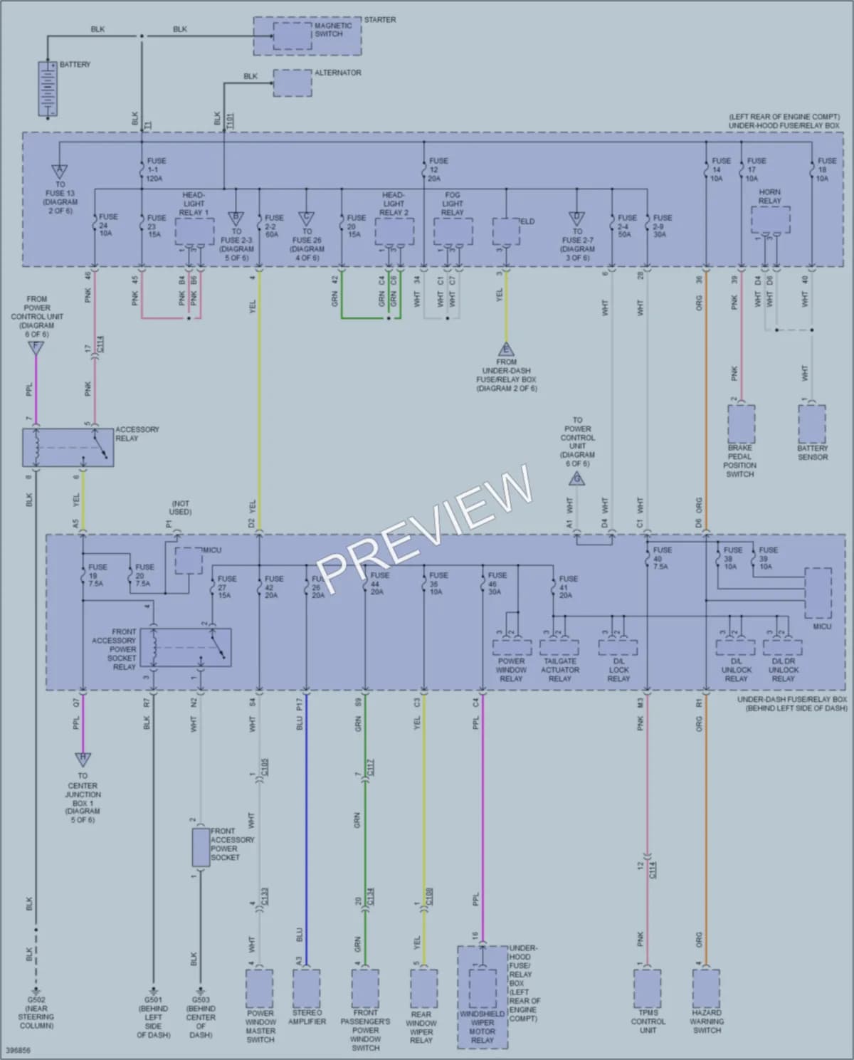 2013 Acura RDX Power Distribution wiring diagram preview