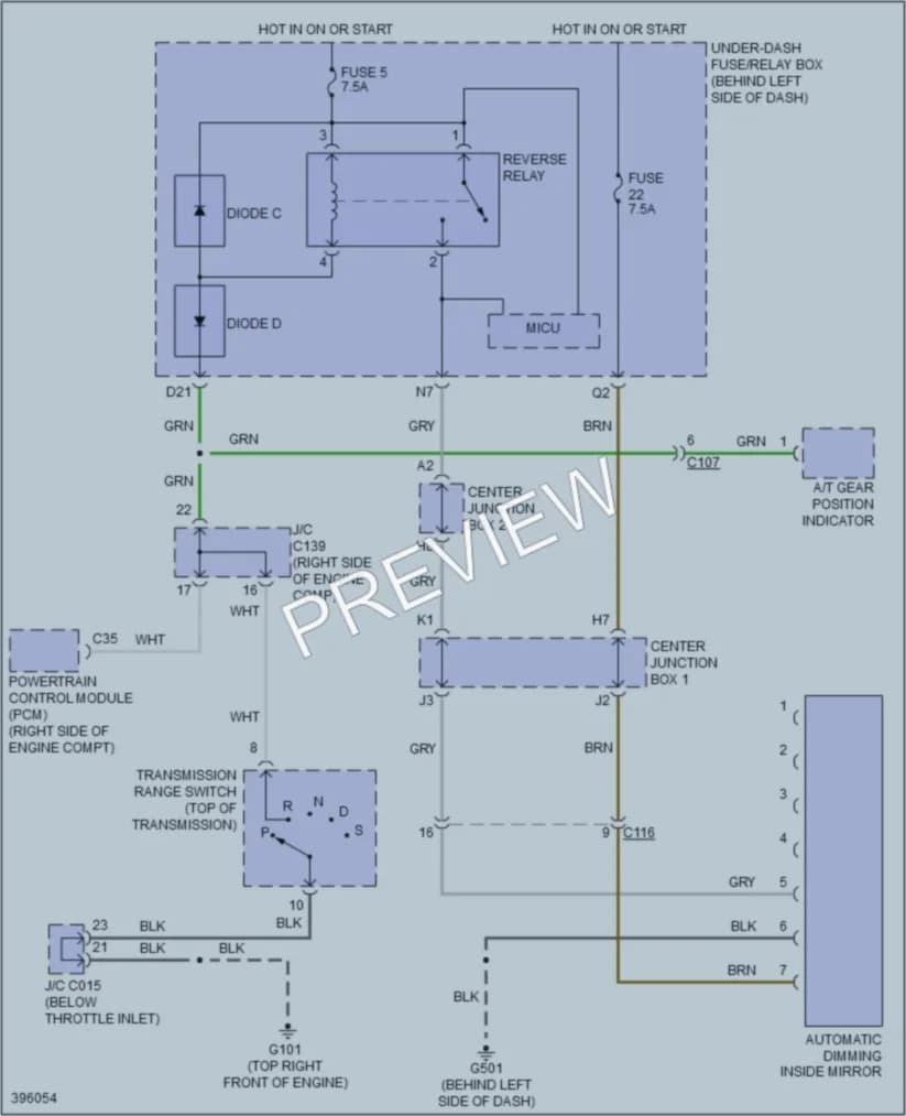 2013 Acura RDX Power Mirrors wiring diagram preview