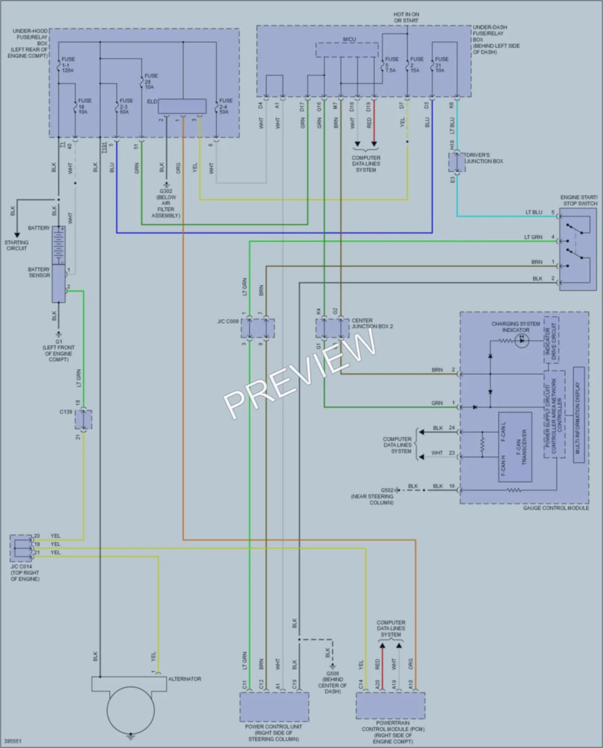 2013 Acura RDX Starting Charging wiring diagram preview