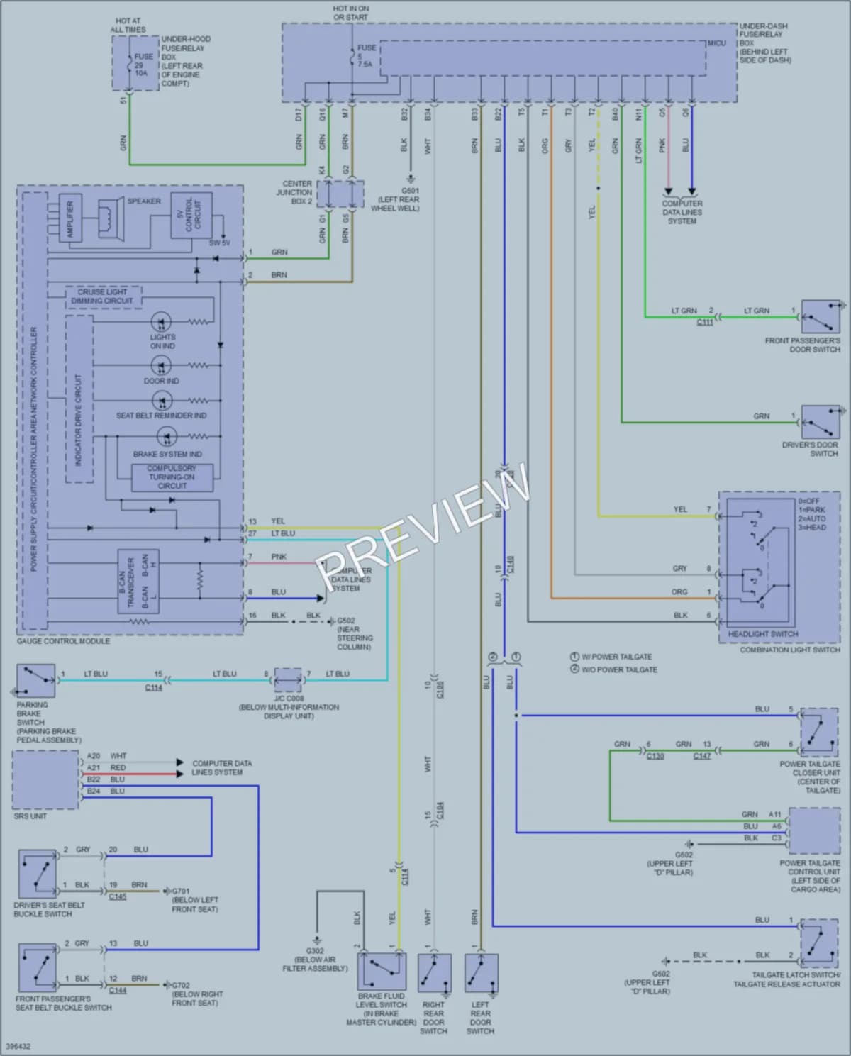 2013 Acura RDX Warning Systems wiring diagram preview