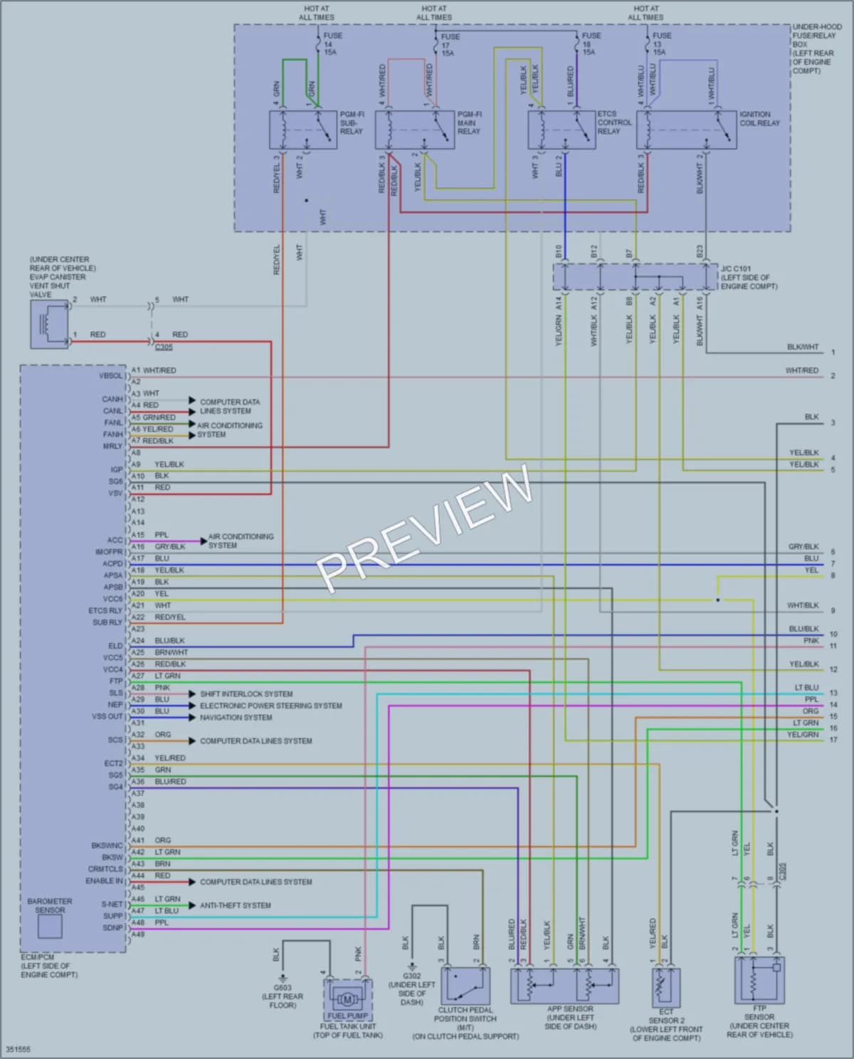 2013 Acura TSX Engine Performance wiring diagram preview