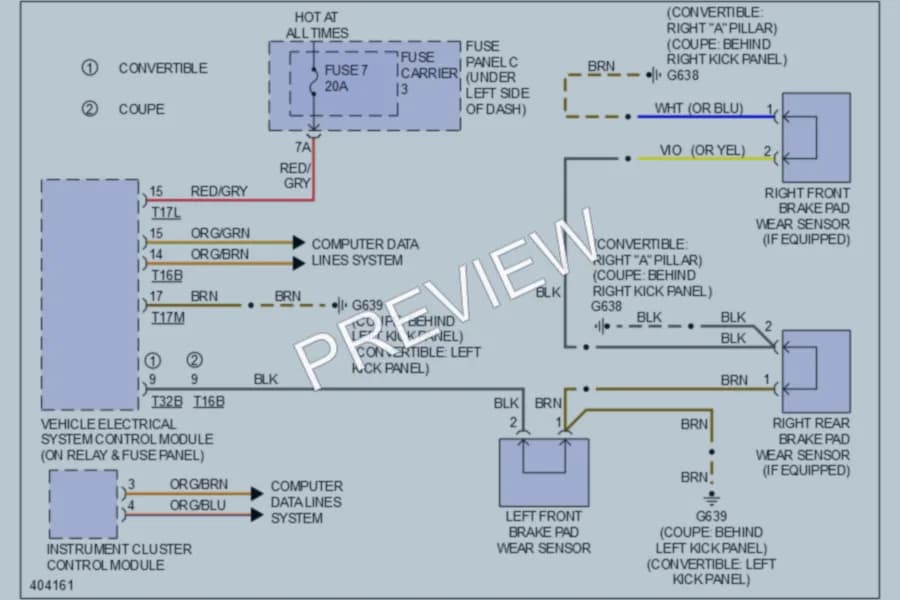2013 Audi A5 Warning Systems wiring diagram preview