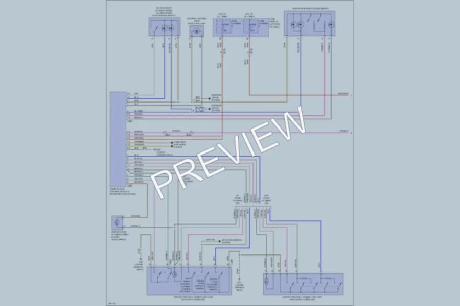 2013 Audi A7 Power Door Locks wiring diagram preview