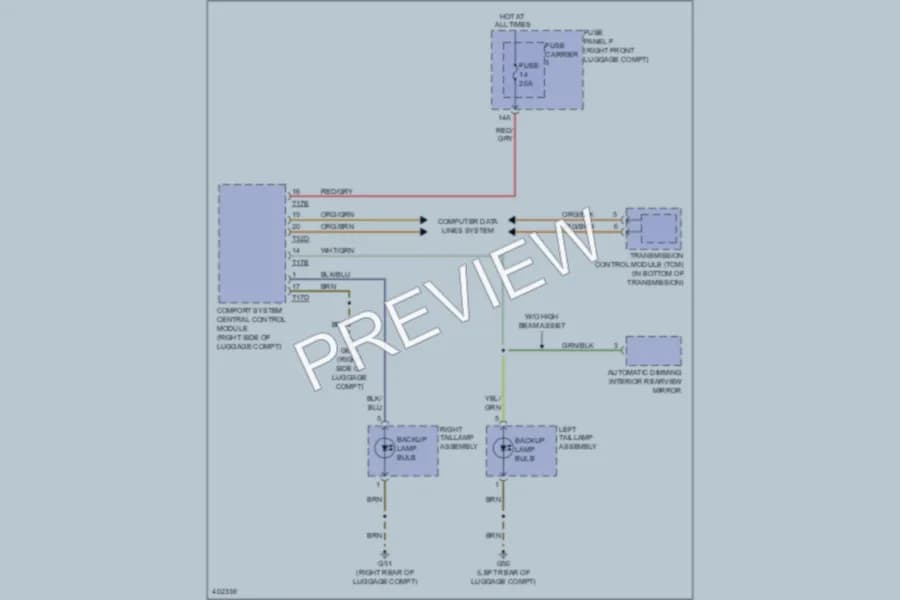 2013 Audi A8 Exterior Lights wiring diagram preview