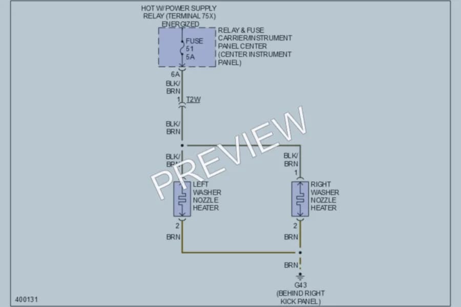 2013 Audi Q7 Wiper Washer wiring diagram preview